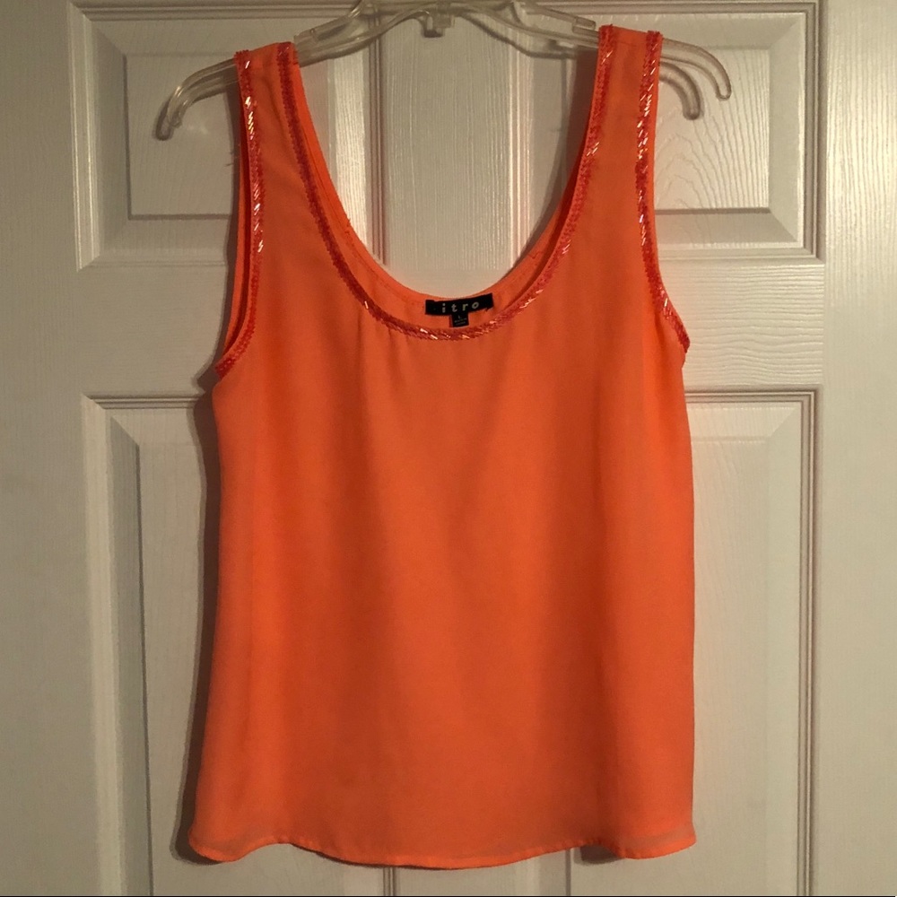 Coral Beaded Tank